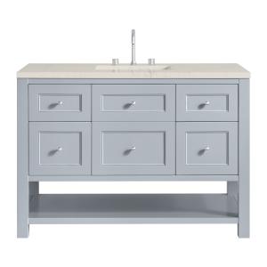Breckenridge 48" Single Vanity, Serenity Blue, w/ 3 CM Siberian Silestone Top