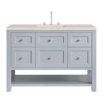 Breckenridge 48" Single Vanity, Serenity Blue, w/ 3 CM Siberian Silestone Top