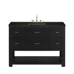 Lucian 48" Single Vanity, Carbon Oak, w/ 3 CM Phantome Eclos Widespread Top