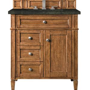 Brittany 30" Single Vanity, Saddle Brown, w/ 3 CM Phantome Eclos Top
