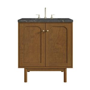 Laurent 30" Single Vanity, Honey Oak w/ 3 CM Parisien Bleu Silestone Top