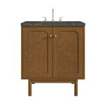 Laurent 30" Single Vanity, Honey Oak w/ 3 CM Parisien Bleu Silestone Top
