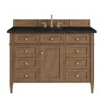 Brittany 48" Single Vanity, Pecan w/ 3 CM Phantome Eclos Top