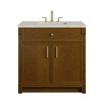 Bellshire 36" Single Vanity, Honey Oak w/ 3 CM Siberian Silestone Top