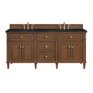 Lorelai 72" Double Vanity, Mid-Century Walnut, w/ 3 CM Phantome Eclos Top