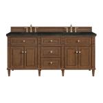 Lorelai 72" Double Vanity, Mid-Century Walnut, w/ 3 CM Phantome Eclos Top