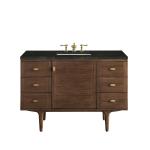 Amberly 48" Single Vanity, Mid-Century Walnut, w/ 3 CM Phantome Eclos Top