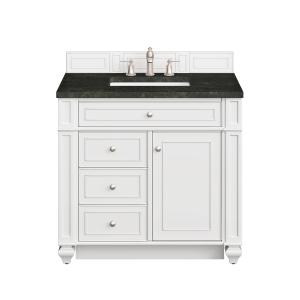 Bristol 36" Single Vanity, Bright White, w/ 3 CM Phantome Eclos Top