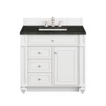 Bristol 36" Single Vanity, Bright White, w/ 3 CM Phantome Eclos Top