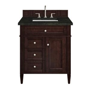 Brittany 30" Single Vanity, Burnished Mahogany, w/ 3 CM Phantome Eclos Top