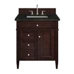 Brittany 30" Single Vanity, Burnished Mahogany, w/ 3 CM Phantome Eclos Top