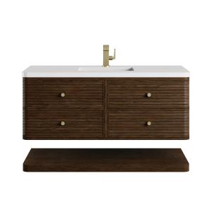 Allamari 48" Single Vanity, Sable w/ Single Hole 3 CM White Zeus Silestone Top
