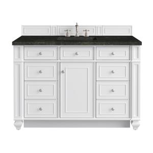 Bristol 48" Single Vanity, Bright White, w/ 3 CM Phantome Eclos Top
