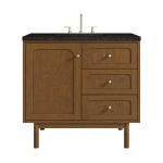Laurent 36" Single Vanity, Honey Oak w/ 3 CM Phantome Eclos Top