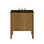 Hudson 30" Single Vanity, Honey Oak w/ 3 CM Phantome Eclos Top