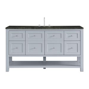 Breckenridge 60" Single Vanity, Serenity Blue, w/ 3 CM Phantome Eclos Top