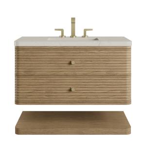 Allamari 36" Single Vanity, Dune Mist w/ 3 CM Siberian Silestone Top
