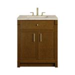 Bellshire 30" Single Vanity, Honey Oak w/ 3 CM Tajnar Eclos Top