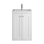 Chianti 20" Single Vanity, Glossy White w/ White Glossy Composite Stone Top
