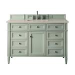 Brittany 48" Single Vanity, Sage Green, w/ 3 CM Siberian Silestone Top w/FreePower Wireless Charger