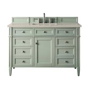 Brittany 48" Single Vanity, Sage Green, w/ 3 CM Siberian Silestone Top w/FreePower Wireless Charger
