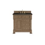 Brookfield 36" Single Vanity, Pecan, w/ 3 CM Phantome Eclos Top