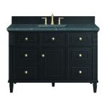 Lorelai 48" Single Vanity, Black Onyx w/ 3 CM Parisien Bleu Silestone Top w/FreePower Wireless Charger