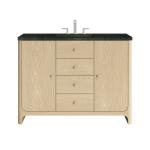 Gracyn 48" Single Vanity, Coastal Driftwood, w/ 3 CM Phantome Eclos Widespread Top