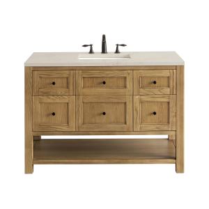 Breckenridge 48" Single Vanity, Light Natural Oak, w/ 3 CM Siberian Silestone Top w/FreePower Wireless Charger