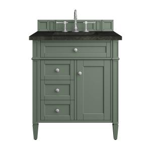 Brittany 30" Single Vanity, Smokey Celadon, w/ 3 CM Phantome Eclos Top
