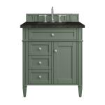 Brittany 30" Single Vanity, Smokey Celadon, w/ 3 CM Phantome Eclos Top