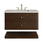 Allamari 36" Single Vanity, Sable w/ 3 CM Siberian Silestone Top