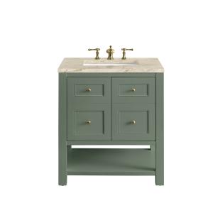 Breckenridge 30" Single Vanity, Smokey Celadon, w/ 3 CM Tajnar Eclos Top