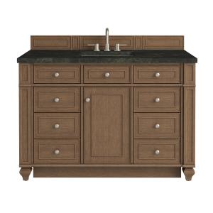Bristol 48" Single Vanity, Saddle Brown, w/ 3 CM Phantome Eclos Top