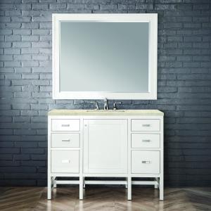 Addison 48" Single Vanity, Glossy White, w/ 3 CM Tajnar Eclos Top