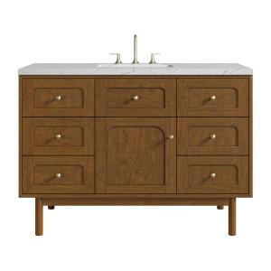 Laurent 48" Single Vanity, Honey Oak w/ 3 CM Ethereal Noctis Silestone Top