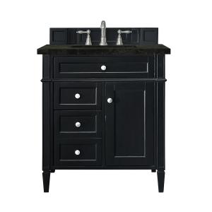 Brittany 30" Single Vanity, Black Onyx, w/ 3 CM Phantome Eclos Top