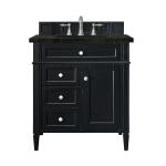 Brittany 30" Single Vanity, Black Onyx, w/ 3 CM Phantome Eclos Top
