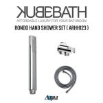 Aqua Rondo Shower Set w/ 8" Ceiling Mount Square Rain Shower and Handheld