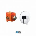 Aqua Rondo 1-Way Rough-In Shower Valve With Cover Plate, Handle and Diverter