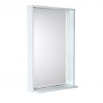Bliss 22" Framed Mirror With Shelve - Gloss White Finish