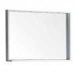 Bliss 34" Framed Mirror With Shelve - Gloss White Finish