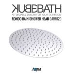 Aqua Rondo Shower Set w/ Ceiling Mount 12" Rain Shower and Tub Filler
