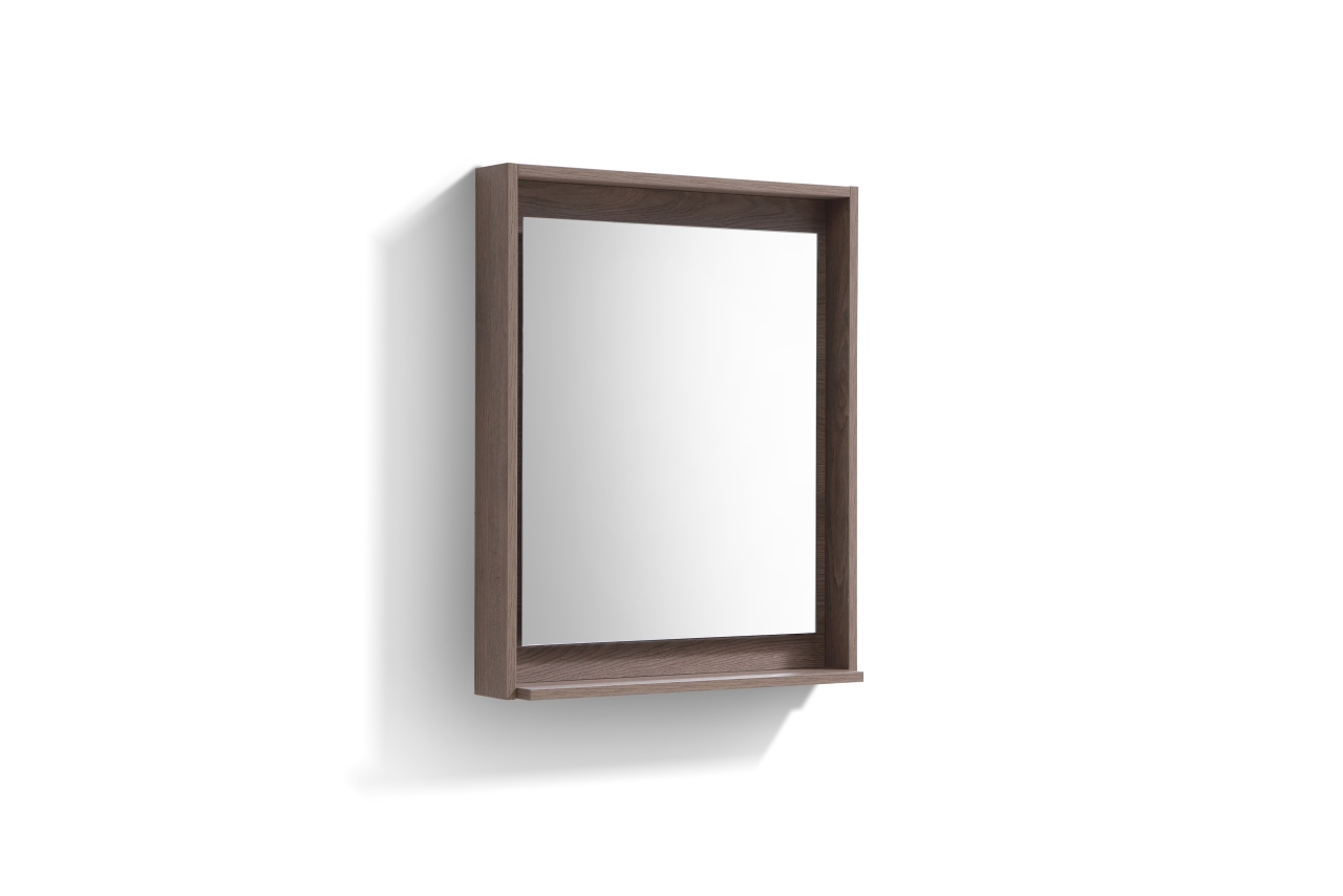 24″ Wide Mirror W/ Shelf – Butternut