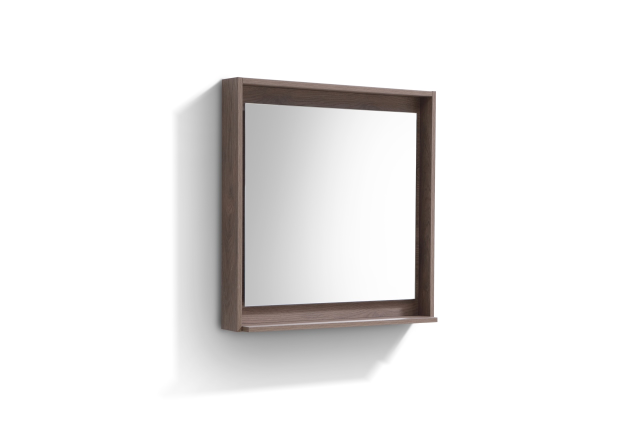 30″ Wide Mirror W/ Shelf – Butternut