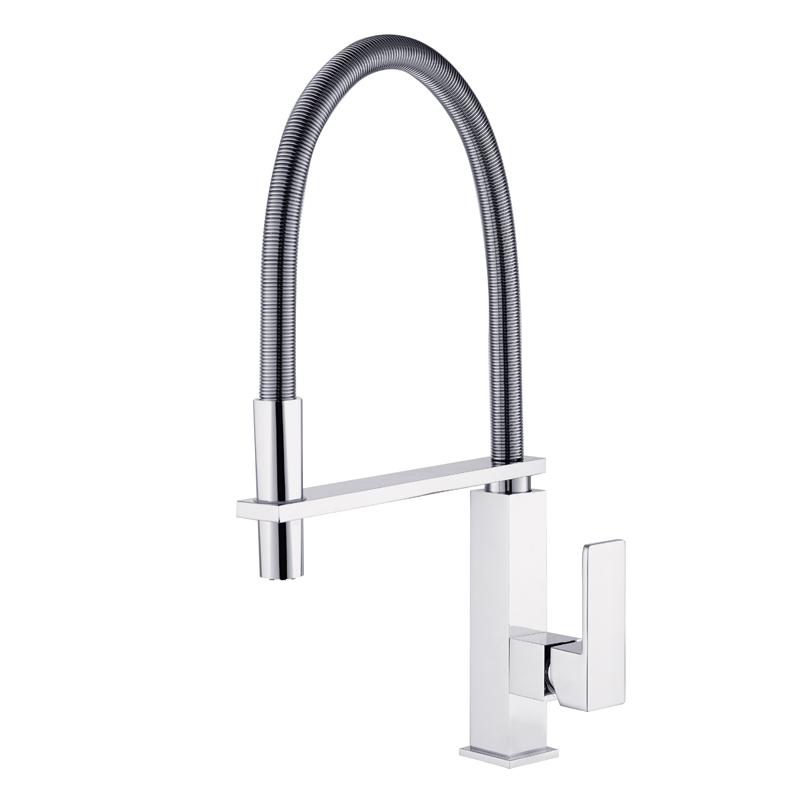 Aquamoon Milan Single-Handle Kitchen Sink Faucet, Chrome Finished