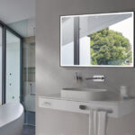 Aquamoon 257501 Led Bathroom Mirror 39" X 27.5" Wall Mounted Side Switch 6000K High Lumen With Anti-Fog
