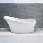 63" Soaking Freestanding Tub and Tray With Internal Drain