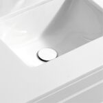 Solid Brass Construction Pop-up Drain W/ White Finish – With Overflow