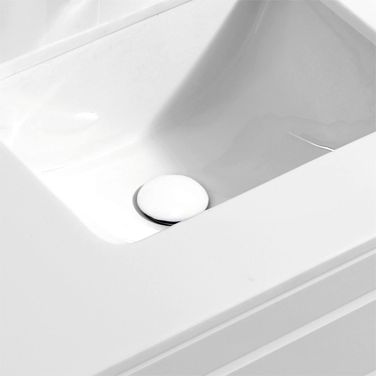 Solid Brass Construction Pop-up Drain W/ White Ceramic Finish – With Overflow